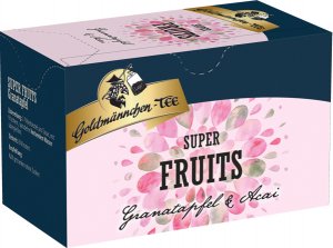 Goldmännchen-TEE Super Fruits mit Granatapfel, Acai, Aronia, Holunder mit Einzelversiegelung 45 Gramm 