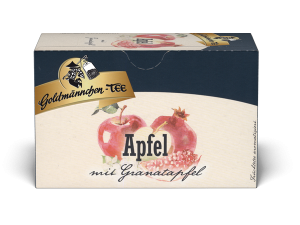 Goldmännchen-TEE Apfel mit Granatapfelgeschmack mit Einzelversiegelung  45 Gramm