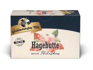 Goldmännchen-TEE Hagebutte mit Hibiskus, Einzelversiegelung  50 Gramm