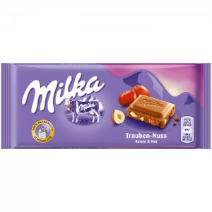 Milka Alpenmilch-Schokolade Trauben-Nuss 100g