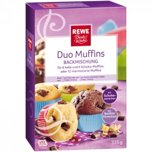 REWE Beste Wahl Duo-Muffins Backmischung 335 g