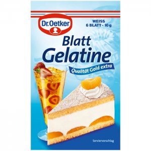 Dr. Oetker Blattgelatine weiß 6 Stück 10 g