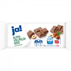 ja! Schokolade Alpenvollmilch-Nuss 100g