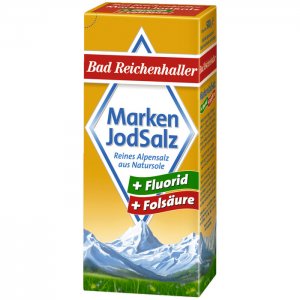 Bad Reichenhaller Jodsalz mit Fluorid+Folsäure 500 g