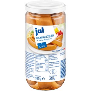 ja! Bockwurst in Eigenhaut 5 Stück, 250 g
