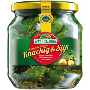 Spreewaldhof Gewürzgürkchen knackig & süß 300g