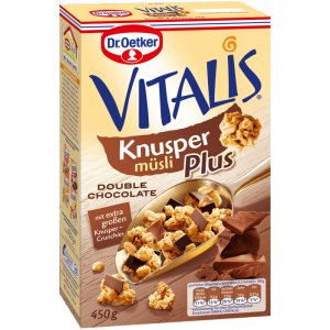 Dr. Oetker Vitalis Knuspermüsli Plus Double Chocolate 450 g