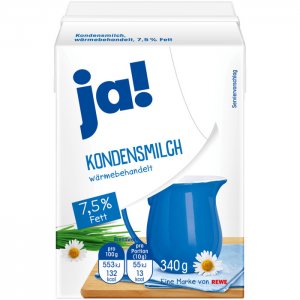 ja! Kondensmilch 7,5% 340 g