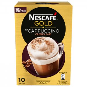 Nescafé Gold Typ Cappuccino Cremig zart Löslicher Kaffee Portionsbeutel 10 x 14 g
