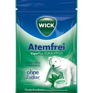Wick Atemfrei Vapo Plus Eukalyptus ohne Zucker 72g 