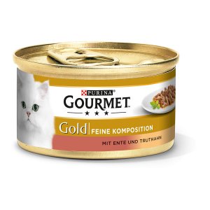 Gourmet Katzenfutter Gold Feine Komposition mit Ente & Truthahn 85g