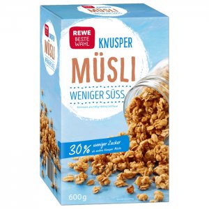 REWE Beste Wahl Knusper Müsli weniger süss 600g