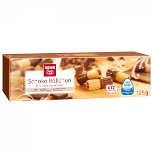 REWE Beste Wahl Schokoröllchen Vollmilch 125g
