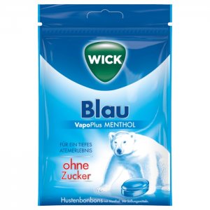 Wick Blau Menthol ohne Zucker 72g