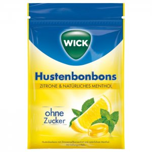 Wick Zitrone & Menthol ohne Zucker 72g