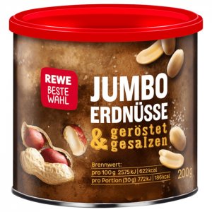 REWE Beste Wahl Jumbo Erdnüsse geröstet & gesalzen 200g