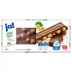 ja! Schokolade Ganze Nuss 100g