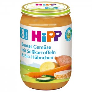 Hipp Buntes Gemüse mit Süßkartoffeln & Bio-Hühnchen 220g