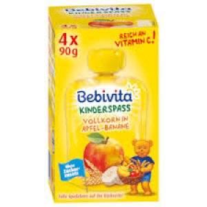 Bebivita Kinder-Spaß Vollkorn in Apfel-Banane 4x90g