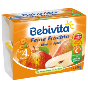 Bebivita Feine Früchte Birne in Apfel 4x100g