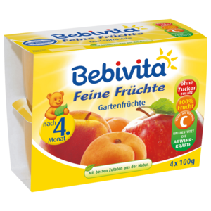 Bebivita Feine Früchte Gartenfrüchte 4x100g