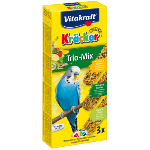 Vitakraft Kräcker Trio Banane, Kräuter, Kiwi 3 Stück 90g