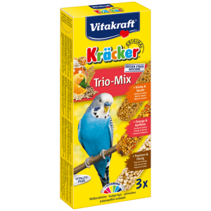 Vitakraft Kräcker Trio Honig, Orange, PopCorn 3 Stück 