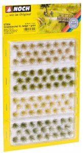 Noch Grasbüschel XL hellgrün, dunkelgrün, beige und beige-grün