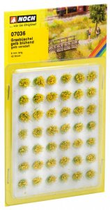Noch Grasbüschel Mini-Set XL blühend gelb veredelt