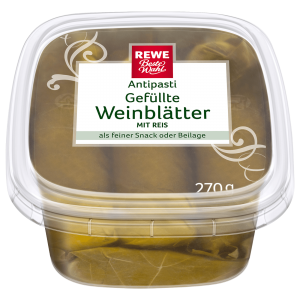 REWE Beste Wahl Gefüllte Weinblätter mit Reis 270g