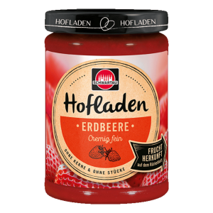 Schwartau Hofladen Erdbeere fein-cremig mit Herkunftsfinder Konfitüre 200g