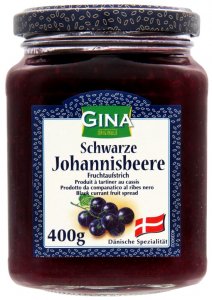 Gina Fruchtaufstrich schwarze Johannisbeere 400g 