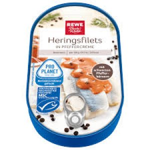 REWE Beste Wahl Heringsfilets in Pfeffercreme 200g