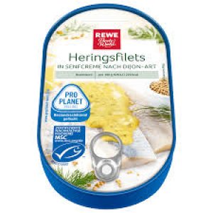 REWE Beste Wahl Heringsfilets in Senfcreme nach Dijon-Art 200g