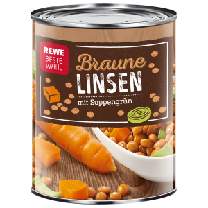 REWE Beste Wahl Linsen mit Suppengrün 530ml