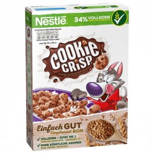 Nestlé Cookie Crisp Cerealien mit Vollkorn in Keksform als Kinderfrühstück 375g