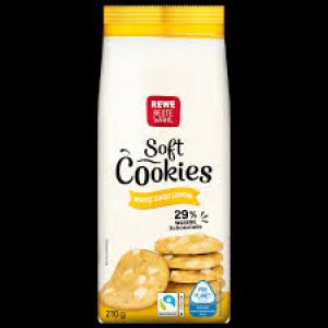 REWE Beste Wahl Soft Cookies American Style White Choc Lemon 210g