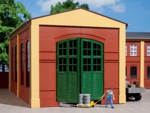 Auhagen Wände 2326A rot, Tore I grün H0