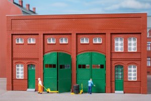 Auhagen Wände 2391G rot, Tore L grün H0