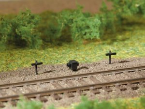 Auhagen Seilzughalter, Druckrollenkästen H0