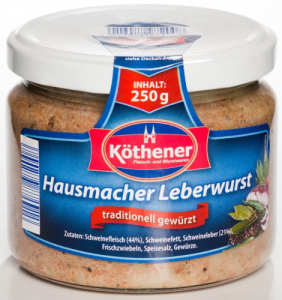 Köthener Hausmacher Leberwurst 250g Glas