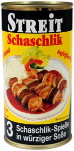  Streit 3 Schaschlik-Spieße in würziger Soße 500g