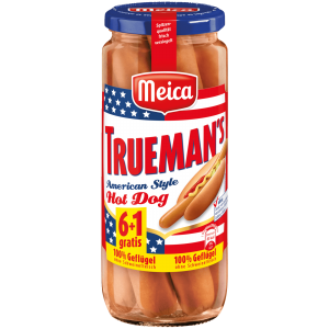 Meica Truemans Geflügel Hot-Dog 300g, 7 Stück