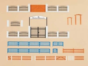 Auhagen Zäune mit Toren H0/TT