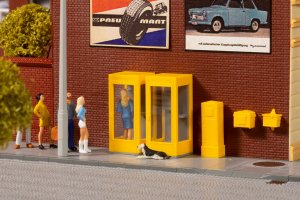 Auhagen Telefonzellen und Briefkästen H0