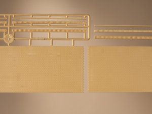 Auhagen Ziegelmauern mit Zahnfriesvarianten gelb H0