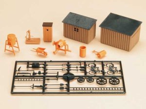 Auhagen Toilettenhäuschen, Schuppen, Werkzeug H0/TT