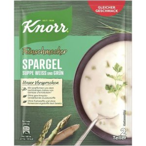 KNORR Feinschmecker Spargelcreme Suppe weiß & grün, ergibt 500ml