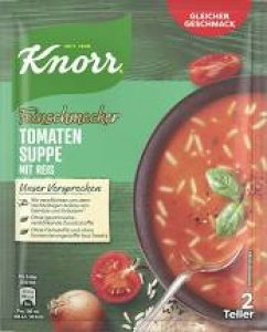 KNORR Feinschmecker Tomaten Suppe mit Reis 49g