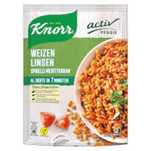 Knorr Activ Veggie Weizen Linsen Spirelli Mediterran 143g